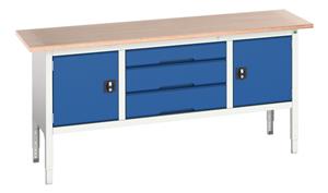 Verso Adjustable Height 2000x600 Static Storage Bench R 16923032.**
